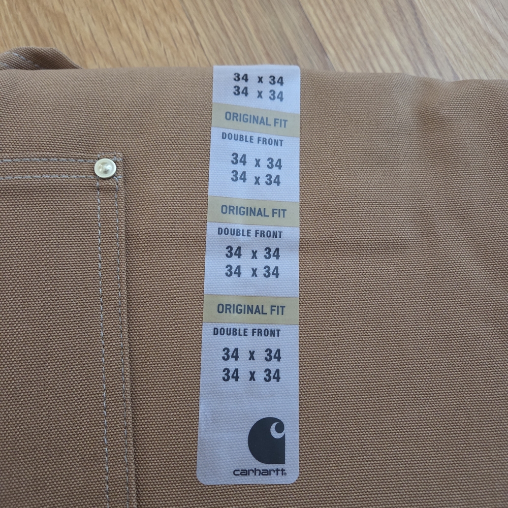 Carhartts Men's Original Fit firm duck double-front work pants. BRAND NEW W TAGS - Picture 4 of 6
